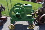 John Deere 1.5HP Gas Engine, Older Restoration, On Steel Wheel Cart, Mag Turns, Motor Free, SN:34475