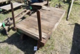 36''x71'' Railroad Cart On Casters, Deck Is Bad