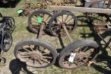 2 Axles With 4 Steel Wheels With Rubber