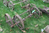 (2) SETS OF STEEL WHEELS ON AXLES