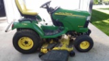 John Deere X485 All Wheel Steer Lawn Tractor, HYD Lift, Deck, Power Steerin
