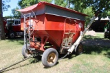 EZ Flow 220 Gravity Box on John Deere Gear, 2 Compartments, Hyd Drive Brush