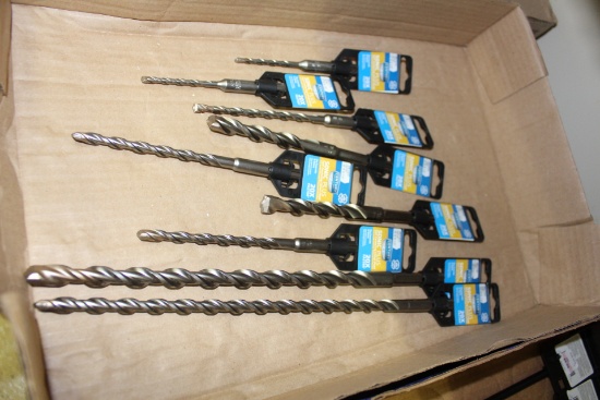 (9) NEW CENTURY SELF CENTERING CHISEL HEAD BIT,
