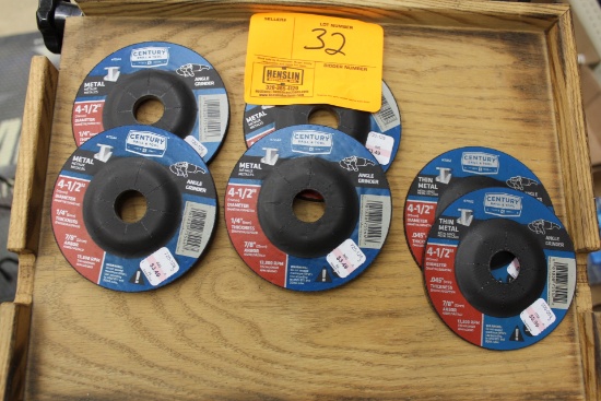 (4) NEW CENTURY 4 1/2" METAL GRINDING WHEELS