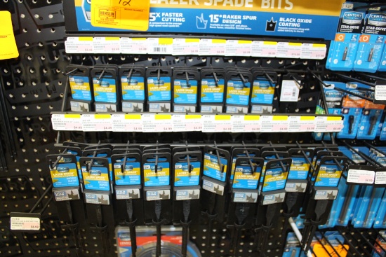 (50) NEW CENTURY SPADE BITS, 1/8 TO 1 1/2"