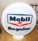 Mobil Regular gas globe, glass insert with poly base, 13