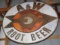 A&W Root Beer single sided tin sign, 39.5