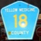 Yellow Medicine 18 road sign, 24