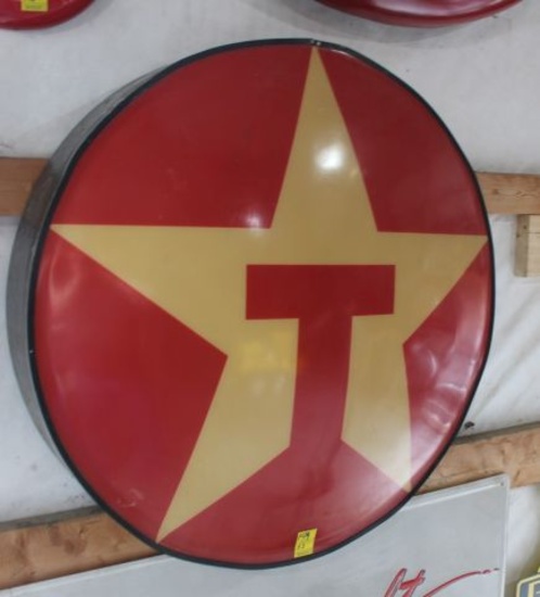 Texaco single sided plastic sign, 33" diameter
