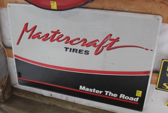 Mastercraft Tires single sided tin sign, 30"x45"
