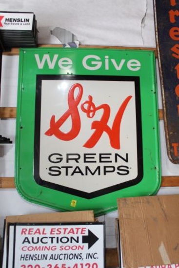"We Give S&H Green Stamps" sign, 56.75"x47"