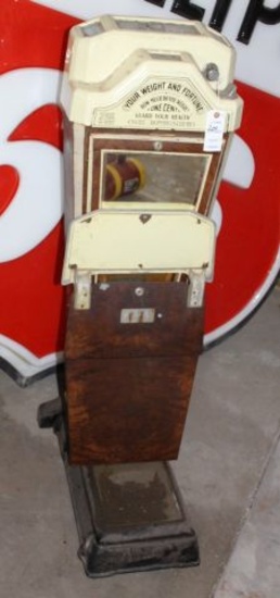 "Your Weight and Fortune" coin operated scale