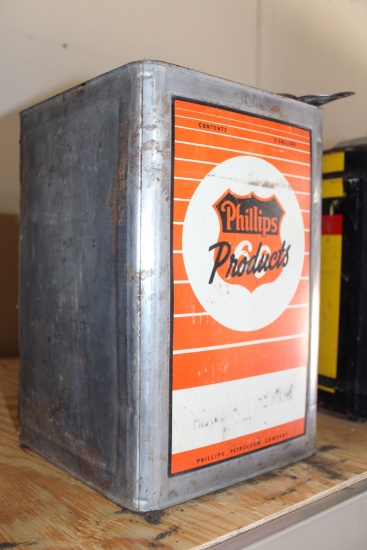 Square Phillips 66 5gal oil can