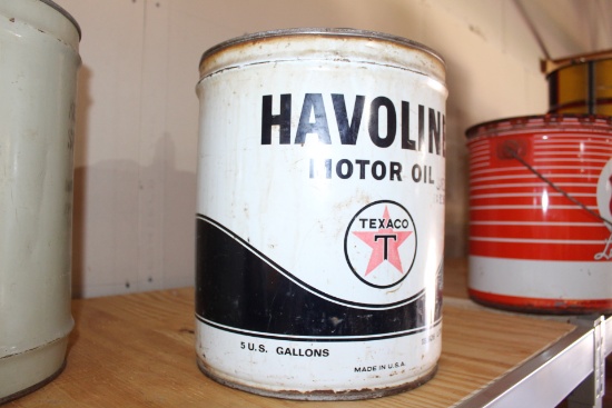 Havoline 5gal oil can, "Texaco"