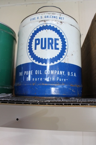Pure Oil 5gal metal oil can