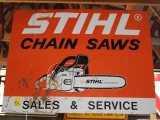 Stihl Chain Saws Sales and Service double sided tin sign, 28