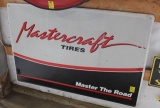 Mastercraft Tires single sided tin sign, 30