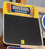 Mission Orange singel sided metal chalk board, 27.25