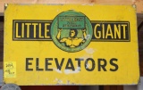 Little Giant Elevators single sided tin sign, 10.5