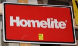 Homelite single sided tin sign, 14