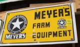 Meyer's Farm Equipment single sided tin sign, 12