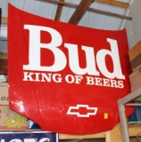 Bud King of Beers Chevrolet race car hood, 58.5