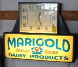 Marigold Dairy Products luminated clock, works 26