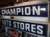 Champion Auto Stores two piece plastic single sided signs, 144