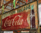 Coca Cola Singleton Garage single sided tin sign, 43