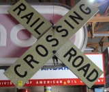 Aluminum railroad crossing sign, 48