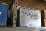 Hamm's Beer aluminum cooler, has wear and dent