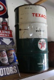 Texaco 15gal metal oil can, missing top