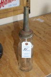 Standard Oil 1qt glass oil jar, oil spout