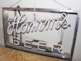 Hamm's Beer neon sign with metal frame, not working, NO SHIPPING