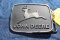 JOHN DEERE BELT BUCKLE, JOHN DEERE 1981 WITH BLACK BACKGROUND