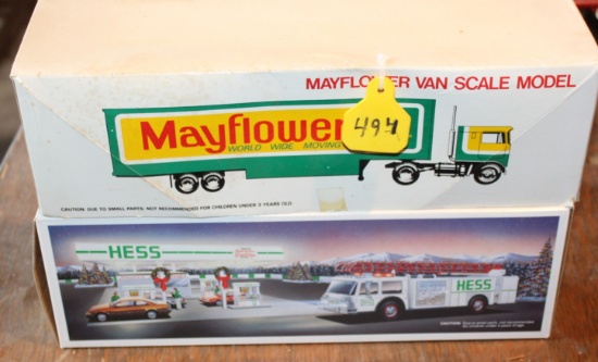MAYFLOWER TRUCK AND TRAILER TOY, HESS OIL TRUCK