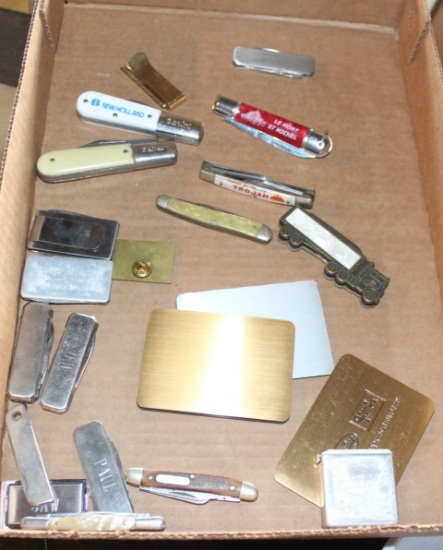 MISC POCKET KNIVES, SOME WITH ADVERTISING