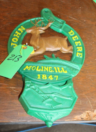 JOHN DEERE CAST IRON LETTER HOLDER, REPRODUCTION