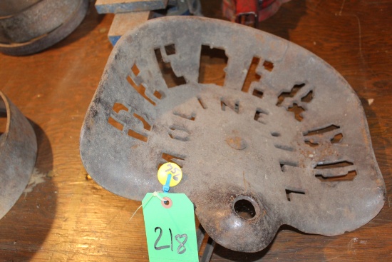 DEERE CAST IRON SEAT, HAS BEEN REPAIRED