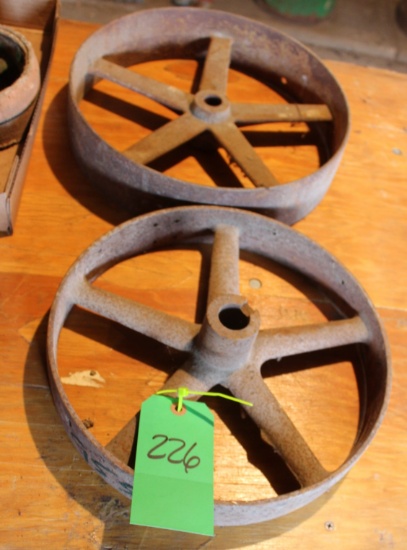 2 1/4" X 13 1/2" PULLEY AND 3 X 13 1/2" PULLEY