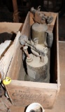 4 BLOW TORCHES, WITH WOOD BOX