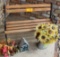 SMALL DECORATIVE BENCH AND LAWN DECORATIONS