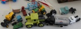 MISC TOY TRUCKS AND TRACTORS, NO BOXES