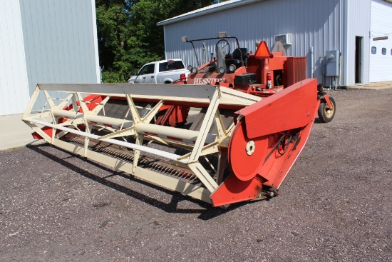 Hesston 6400 SP Swather, 16’ Draper Head, Bat Reel, Chrysler Slant 6 Gas Engine, SN-640T-1796