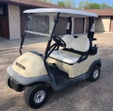 2004 CLUB CAR ELECTRIC GOLF CART, 48 VOLT CHARGER, ROOF, BALL WASHER, COOLE