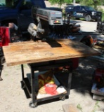 Sears 10” Radial Arm Saw, 2.5HP, on 4 wheel cart