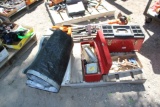 Tools, Tool Boxes, Tarps, Pope Clamps, Level, Chisel Points, Come Along, We