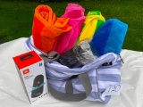 JBL Flip 4 Portable Bluetooth Speaker + Case, Large Zipper Bag, + 4 Beach Towels