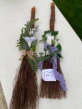(2) Decorative Brooms