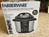 New Farberware 7-1 Programmable Pressure Cooker, Large 6 Qt Capacity,